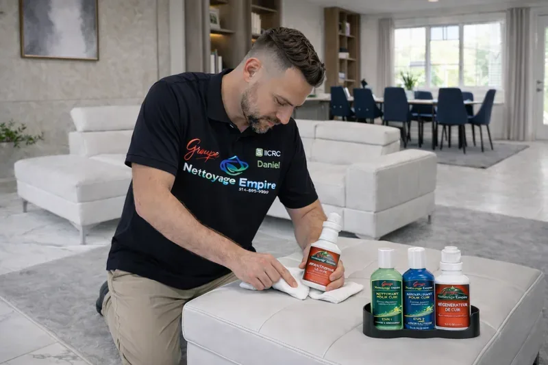 Nettoyage de meubles en cuir