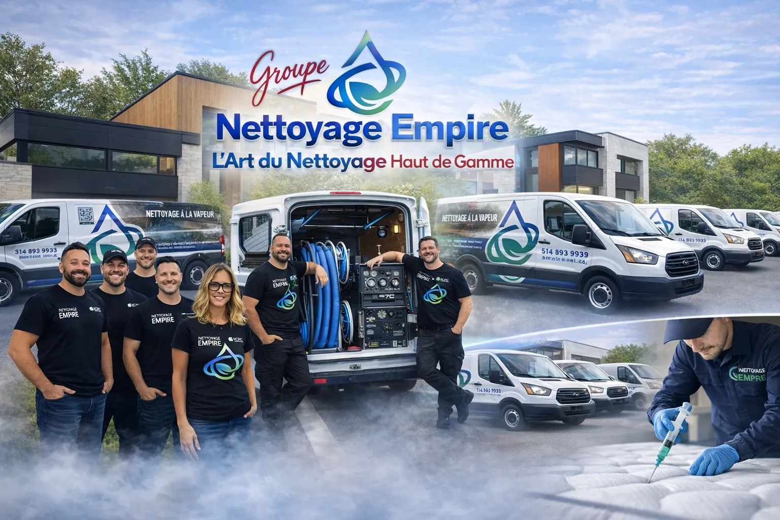 L'équipe d'experts de Groupe Nettoyage Empire prête à intervenir à Longueuil