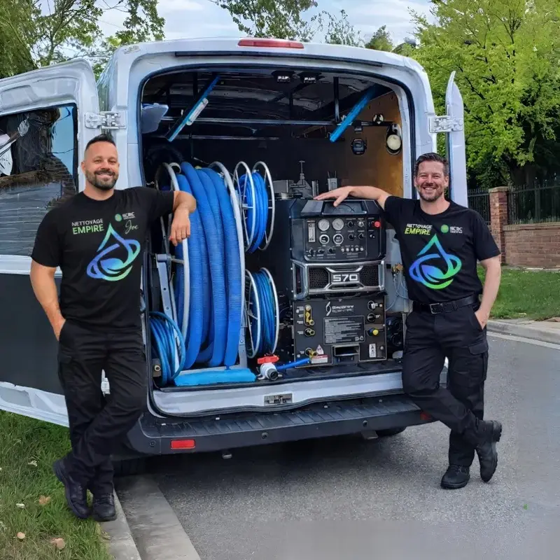 L'équipe Groupe Empire avec le camion-usine