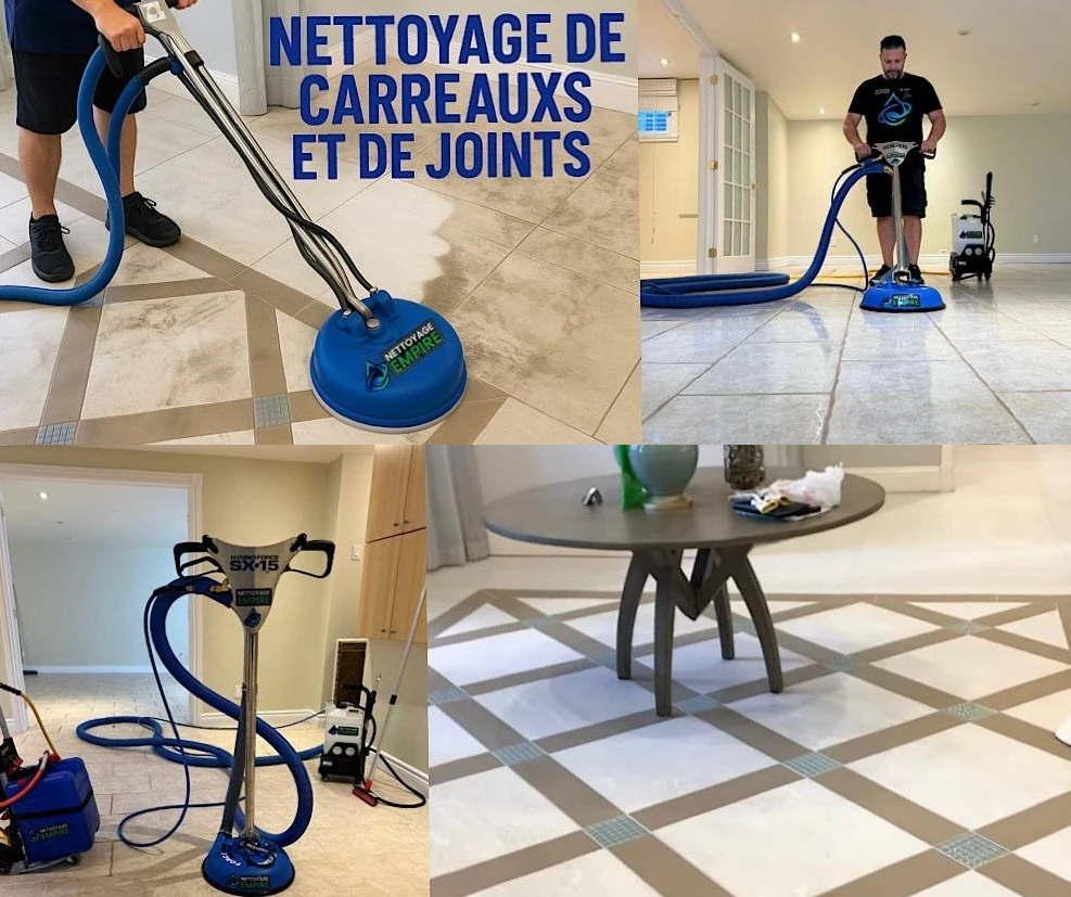 Avant-après nettoyage tuiles céramique Montréal - Résultat professionnel