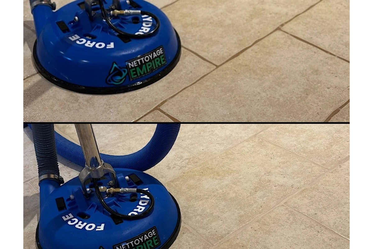 Nettoyage haute pression de tuiles et joints - Résultat impeccable