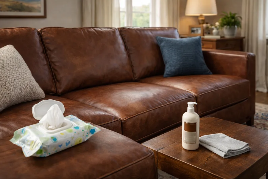 Cuir : Arrêtez d'utiliser des lingettes pour bébé !