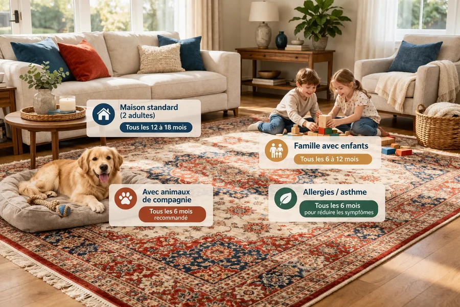 À quelle fréquence devez-vous nettoyer vos tapis ?