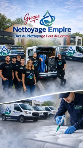 Équipe de Groupe Nettoyage Empire et présentation de nos services professionnels